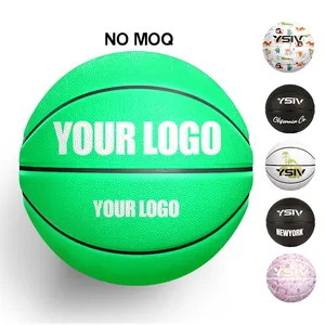 Customize Your Game Rubber Custom Logo Printed PU Leather Basketball Heat Transfer Printing With Customized Logo Offical Size 7