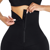 HEXIN Legging de sport taille haute personnalisé avec fermeture éclair avant, effet gainant et rehausseur de fessier, respirant, avec fermeture éclair sur le devant