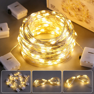 Guirlande lumineuse décorative LED, boîte blanche, 36V, alimentée par piles bouton, éclairage d'ambiance pour fête, gâteau, fleurs - Product Image 4