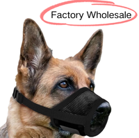 Muselière en tissu pour chien, empêche l' ingestion indiscriminée, réduit les aboiements et les morsures, design en maille respirante, anti-léchage, pour grands chiens