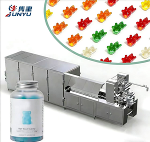 Machine de fabrication de bonbons gélifiés de haute qualité pour <span class=keywords><strong>cheveux</strong></span> et ongles, saveur fruits mélangés, acidulé et sucré, ensemble complet de machines de production de bonbons - Product Image 1