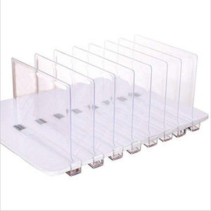 Factory Price Plastic Acrylic <b>Shelf</b> Divider for Closet - Product Image 6