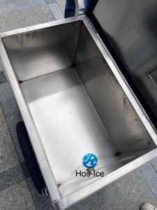 Carrito de Comida Móvil de Acero Inoxidable con Aislamiento y Refrigeración para Bebidas Pequeñas y <span class=keywords><strong>Leche</strong></span>, en Venta - Product Image 6