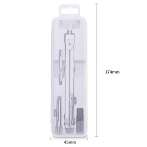 Juego de herramientas de dibujo de acero inoxidable Deli Metal Compass 8603 para estudiantes, exámenes, dibujo técnico, 45x174 mm - Product Image 1