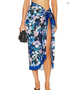 Retour de Bali Femmes imprimé fleur Sarong maillot de bain <span class=keywords><strong>plage</strong></span> couvrir jupe portefeuille <span class=keywords><strong>paréo</strong></span> - Product Image 2