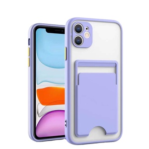Silicone Peau fente pour carte de crédit Hybride <span class=keywords><strong>portable</strong></span> Paquet étui De Protection Antichoc Couverture De Téléphone <span class=keywords><strong>portable</strong></span> pour <span class=keywords><strong>iphone</strong></span> 12 - Product Image 1