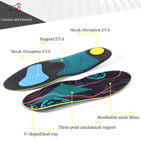 Semelles orthopédiques Mustang avec soutien de la voûte plantaire, en PU, EVA et mesh, avec stabilisation du talon, absorption des chocs et coussinets doux