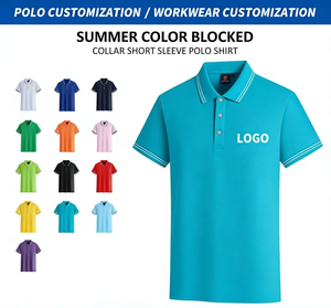 T-shirt de travail formel personnalisé pour homme, col en V, manches courtes, respirant, coupe ajustée, uni, broderie, publicitaire, vierge, été - Product Image 1