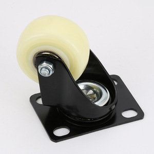 White Diamond Casters 2 Inch Swivel Caster PP Wheel Industrial Furniture Wheels Bolt Hole Mounting - Product Image 2