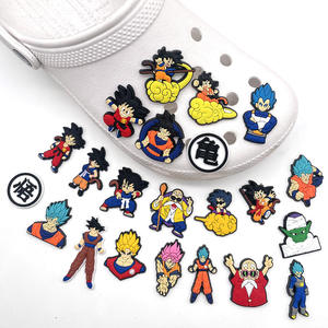 Breloques de chaussures d'<span class=keywords><strong>anime</strong></span> japonais très populaires en gros, décorations de chaussures Dragon Ball animées, accessoires de chaussures de film pour les fans - Product Image 1