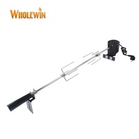 Kit de barbecue en acier inoxydable de taille universelle Rôtissoire en métal déchargeable pour grillades et cuisson