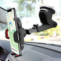 Support de téléphone portable universel rotatif à 360° pour voiture et bureau avec ventouse et verrouillage automatique pour navigation automobile