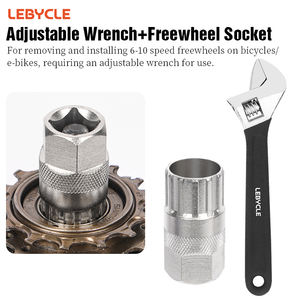 LEBYCLE Outil d'Installation et de Démontage de <span class=keywords><strong>Cassette</strong></span> et Roue Libre pour VTT Vélo de Route et VAE Douille pour Volant de Vélo <span class=keywords><strong>Fouet</strong></span> à Chaîne Clé à Molette - Product Image 6