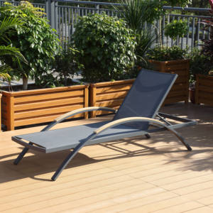 Chaise longue <span class=keywords><strong>de</strong></span> plage et <span class=keywords><strong>de</strong></span> piscine moderne, portable, pliable, en métal, pour l'extérieur - Product Image 3