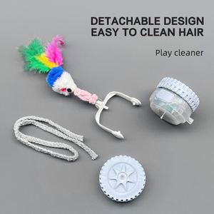 Toptan akıllı kedi topu elektrikli lazer kızılötesi interaktif kedi oyuncak topu tüy kuyruk ile Pet interaktif spor oyuncak - Product Image 6