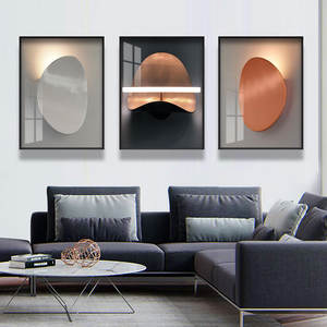 Moderne simple salon <span class=keywords><strong>triptyque</strong></span> canapé fond mur <span class=keywords><strong>peinture</strong></span> décorative style scandinave cristal porcelaine art mural - Product Image 6