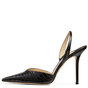 Sandales d'été à imprimé croco pour femmes Sandales à <span class=keywords><strong>talon</strong></span> haut et escarpins Sandales élégantes à talons pour femmes - Product Image 1