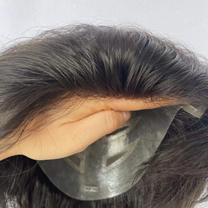 Toupee de Encaje Mono con Base Fina para Hombre, Venta de Fábrica - Product Image 1