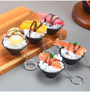 พวงกุญแจอาหารญี่ปุ่นลายซูชิและข้าวแบบจำลองมาใหม่ - Product Image 3