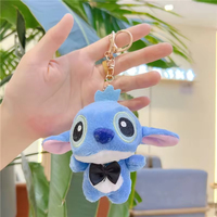 En gros, Porte-clés Peluche Kawaii Mignon Rose et Bleu, Modèle Rehaussé, avec Rembourrage en Coton PP, pour Cadeau