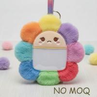 Gantungan Kunci Tempat Kartu Foto Boneka Domba Lucu, Tempat Kartu ID Hewan Kartun Lembut, Hadiah Gantungan Kunci