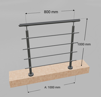 Système de balustrade extérieure et de garde-corps pour villa moderne en acier inoxydable résistant à la rouille