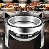 Ensemble de matériel de restauration de luxe en acier inoxydable doré, comprenant un réchaud électrique et des réchauds à gaz pour buffet alimentaire, destiné aux hôtels et restaurants