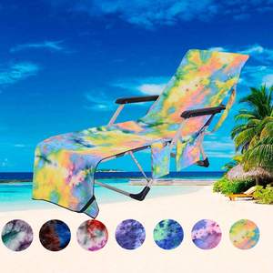 Asciugamano ad asciugatura rapida in microfibra personalizzato lettino da piscina per prendere il sole Beach Hotel Lounge asciugamano antiscivolo per sedia Tie-Dye - Product Image 2