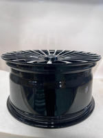 Jantes en alliage d'aluminium forgé 6061 T6 noir brillant à rayons multiples, pressées 12000T, conformes aux normes TUV JWL VIA S1-00161, 18-23, personnalisées