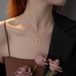 แฟชั่นทอง18K สแตนเลส3D เรียบจี้รูปดาวห้าแฉกสร้อยคอเกลียวสองชั้นลายการ์ตูนท้องฟ้า - Product Image 5