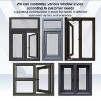 Ventana de Seguridad Horizontal Abatible de Aleación de Aluminio Moderna Personalizada de Fábrica, Aislamiento Térmico, Resistente al Humo, para Edificios Comerciales, OEM
