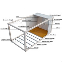 Design de luxe petite maison préfabriquée maison préfabriquée Chine fabricant 6 maison modulaire détachable paquet plat conteneur maison