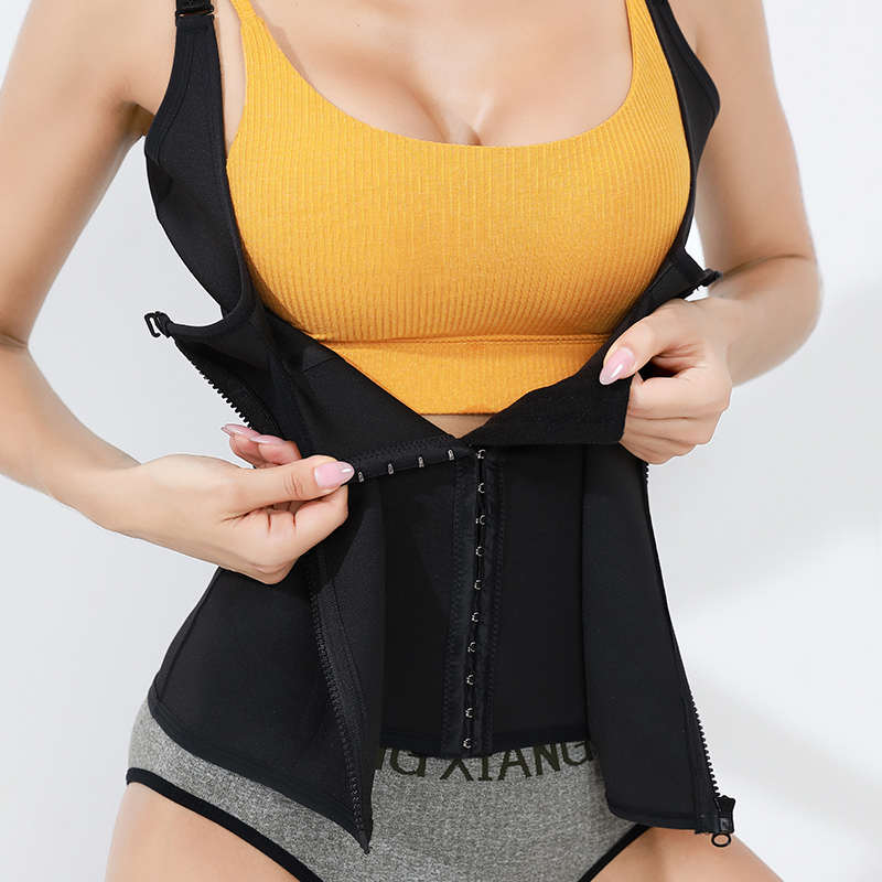 Hot Nebility Africano Das Mulheres Dos Homens Unisex Suor Sauna Cinto de Perda de Peso Magro Shaper Neoprene Zipper Trainer Cintura Corset Colete