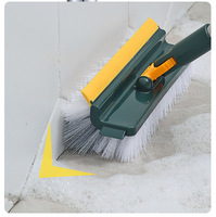 Balai en V 5-en-1 pour le nettoyage des sols, des murs et des carreaux, brosse de nettoyage saine avec long manche en plastique et poils en nylon, portable, vente en gros