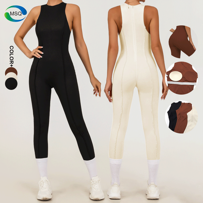 Women's Comfortable Yoga Jumpsuit Soft Fabrics High Elastic Workout Suit One Piece Breathable Design Quick Dry Sports Bodysuit