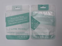 Kantong Plastik Kustom 3-Sisi Transparan Segel Zip Lock Mylar Pouch Cetak Gravure Kabel USB Kemasan Ziplock