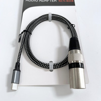 Cable USB Tipo-C a XLR Macho, Cable de Audio de 1m con Doble Blindaje de Cobre Puro para Grabación de Micrófono