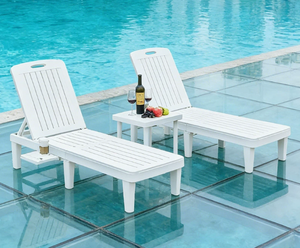 Chaise longue de jardin multifonctionnelle en plastique pour l'extérieur, lit de jardin, chaise longue de piscine, chaise de plage, chaise longue de patio, chaise longue de soleil d'extérieur - Product Image 4