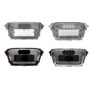 Grille de calandre pour <span class=keywords><strong>Audi</strong></span> <span class=keywords><strong>A4</strong></span> B8.5, mise à niveau vers la grille RS4 pour <span class=keywords><strong>Audi</strong></span> 2013-2016, calandre avant avec motif nid d'abeille, kit carrosserie avec Quttro - Product Image 2