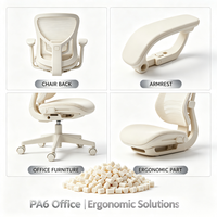 Granulés PA6 de qualité pour moulage par injection pour dossier de chaise, accoudoir, mobilier de bureau et composants de chaise ergonomique