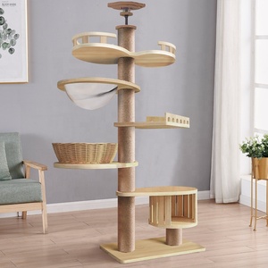 Fabricant de <span class=keywords><strong>gros</strong></span> <span class=keywords><strong>arbre</strong></span> à <span class=keywords><strong>chat</strong></span> du sol au plafond-Tour d'escalade en sisal en bois <span class=keywords><strong>avec</strong></span> mobilier de condo et plate-forme de saut pour animaux de compagnie - Product Image 2