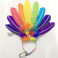 Plume de dinde rouge pour artisanat bricolage coiffure chapeau cheveux Costume Cosplay accessoire carnaval fête mariage maison décor Floral