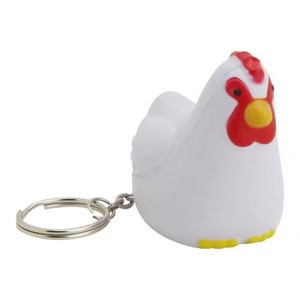 Balle anti-stress promotionnelle en mousse PU en forme de poulet/poule, personnalisable avec logo imprimé - Product Image 5