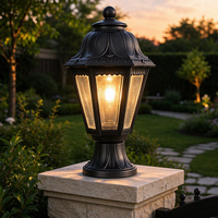 Lampadaire LED hexagonal créatif italien en plastique pour extérieur, cour, paysage, colonne, étanche, pour parc et couloir