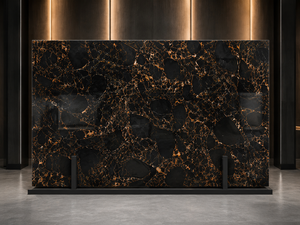 Dalle <span class=keywords><strong>de</strong></span> marbre noir Portoro <span class=keywords><strong>de</strong></span> Chine pour panneau mural, comptoir, façade <span class=keywords><strong>de</strong></span> bar, contour <span class=keywords><strong>de</strong></span> <span class=keywords><strong>cheminée</strong></span>, découpe sur mesure - Product Image 6
