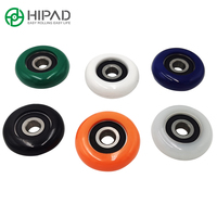 Roue à roulement à billes en nylon de 28 mm pour porte coulissante, pour remplacement de quincaillerie de porte et fenêtre en aluminium