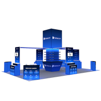 Comptoirs modulaires en aluminium SEG 30x20 pieds pour salons professionnels, stands portables rétroéclairés pour expositions