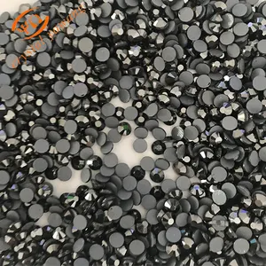 Wholesale Sparkling Hotfix Stone Jet Hematite Rhinestone Hotfix For Clothing