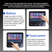 Console de macros MiraBox N4 Stream Deck Plus Style |   10 touches personnalisées + panneau tactile + 4 boutons rotatifs |   Fonction HUB |   Directement de l'usine