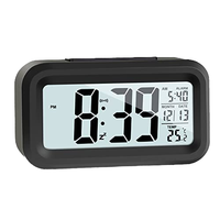Desktop Wecker Klassische Zeit Relojes Weiß LCD Digital Date Timer Kleine LED Schlafzimmer Alarm Iuminova Kalender